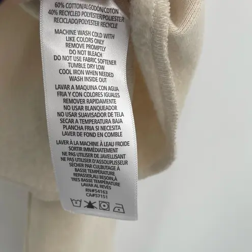 Calvin Klein Jeans Calvin Klein Airbrushed Monogrammed Logo Cropped Raw Hem Hoodie in White Size XL