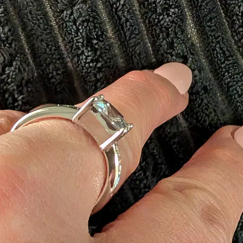 None 💍 NEW 925 Sterling Silver Princess Solitaire Ring Wedding Engagement Birthday