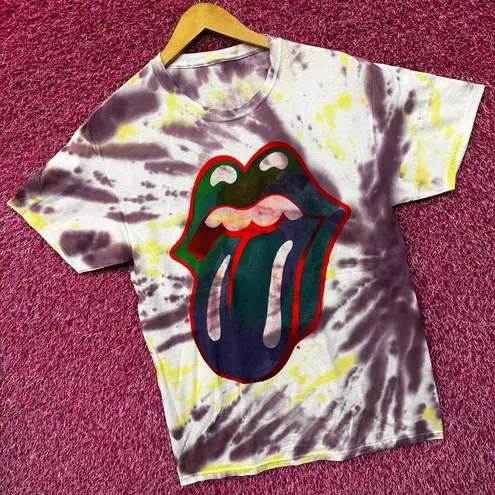 The Rolling Stones Tie dye Hot Lips Rock Tie dye Tshirt size Medium