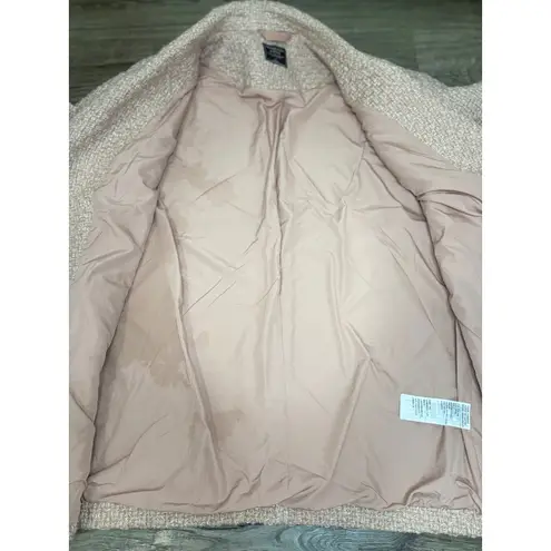 Abercrombie & Fitch  Womens Coat, Tweed  Long Sleeve, Overcoat, Blush Pink, L thumbnail 7