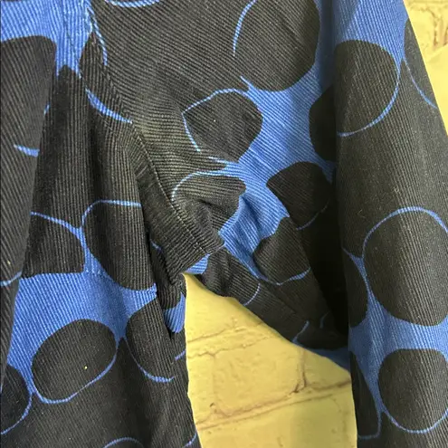 Boden blue black corduroy textured midi dress size US 10 R dark romance emo chic