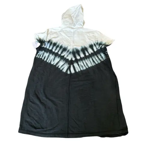 LIVI Lane Bryant HOODED TIE DYE BLUE WHITE Sweatshirt COVERUP Dress Size undefined