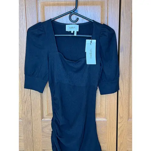 Ba&sh Woody Ruffle Mini Dress Black Size XS - NWT