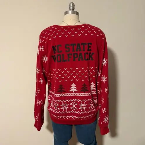 Recycled Karma Nc State Winter Christmas Theme Sweatshirt