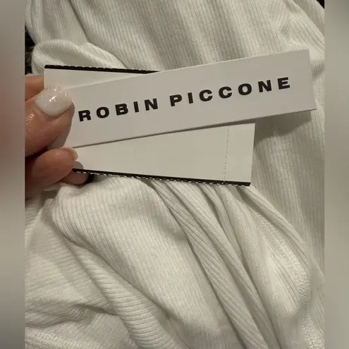 Robin Piccone NWT Amy Rib Cover Up Maxi Dress in White Large $158