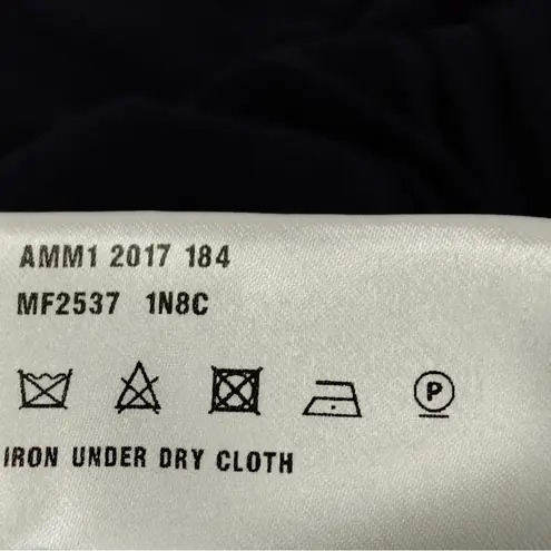 Miu Miu Navy Blue Dress with White lace Trim and buttons down the back