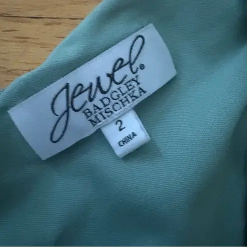 Jewel Badgley Mischka Green Maxi Dress Size 2