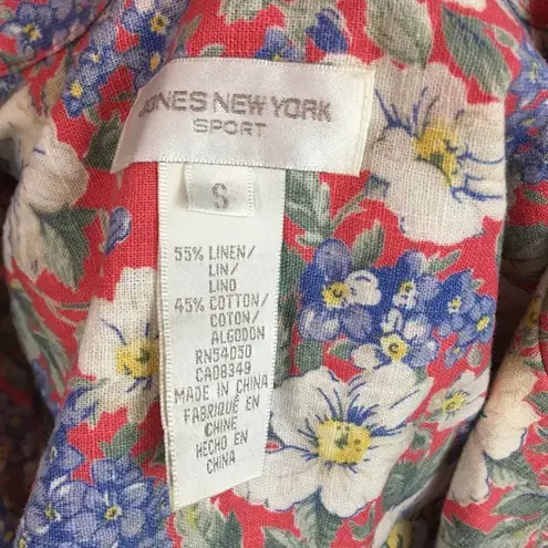 Jones New York Jones NY Lined Floral Button Down Shirt Size Small