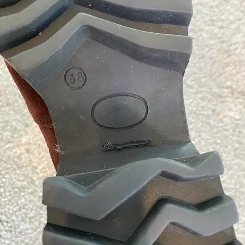 Bogner Apparel Bogner Ankle Suede Boot Chunky Platform Heel