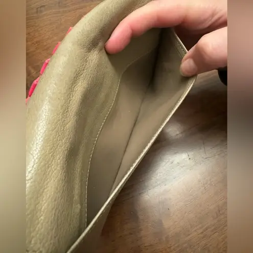 Bottega Veneta Taupe & Pink Long Wallet