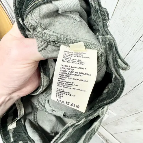 Pilcro Anthropologie Pants Women Size 26 Camo High Rise Skinny Denim Jeans Green