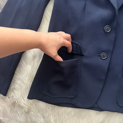 Ralph Lauren Navy Blue Wool Blazer