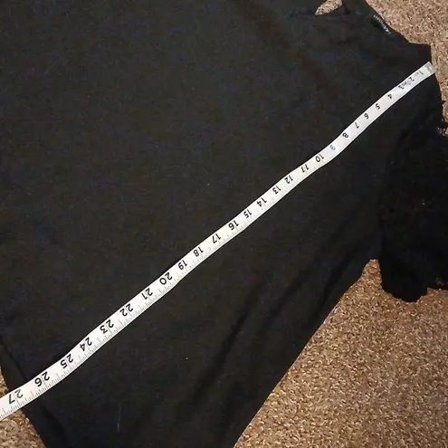 Paper Moon black lace sheer top size XXL
