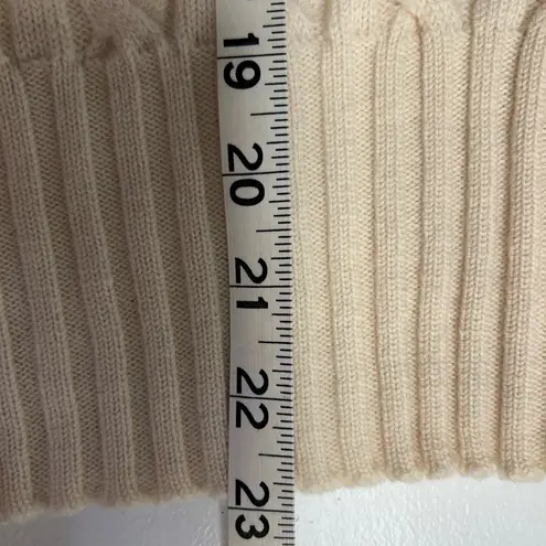 Jacqueline Ferrar Vintage Ivory Cable Knit Mock neck Sweater