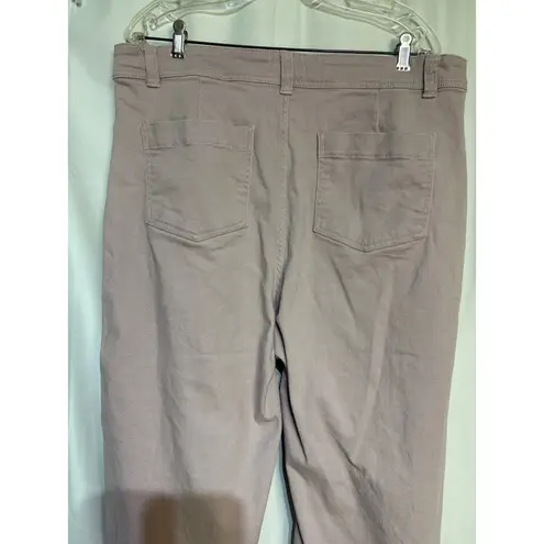 DIP Women's Size 16 Cropped Wide Leg Pants Jeans Lavender Casual Comfort Purple