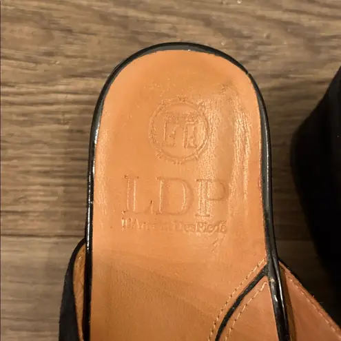 L'Amour Des Pieds Maulia Block Heel Slide Sandal LDP Black Size 7.5