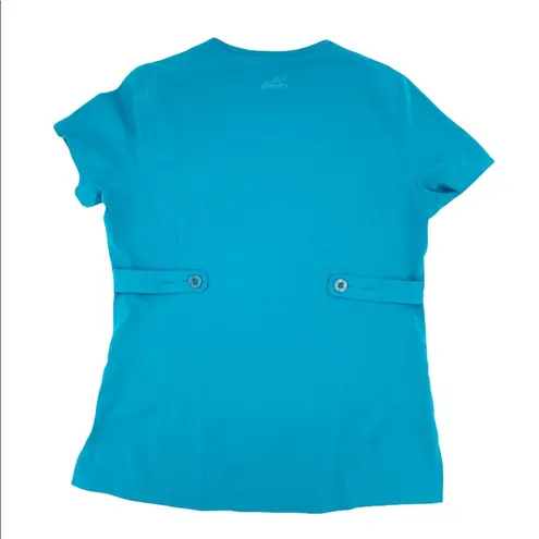 Dansko Women's Short Sleeve V-neck Button Back Nursing Scrub Top Size Medium
