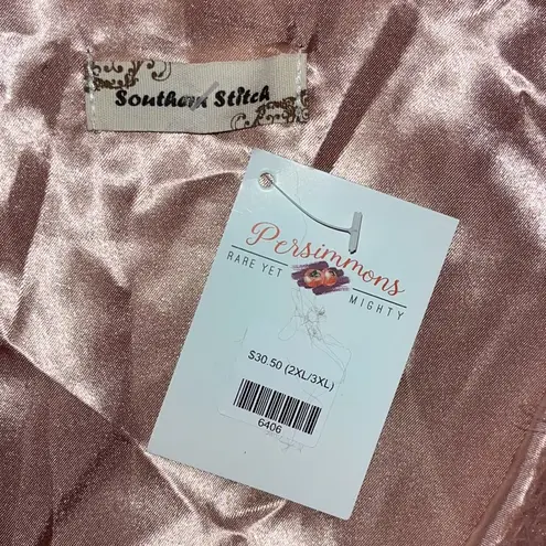 Southern Stitch NWT Size 2XL/3XL Dusty Pink Clasp Front Faux Fur Vest Jacket