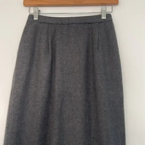 Pendleton Vintage  Gray Wool Pleated Pencil Skirt