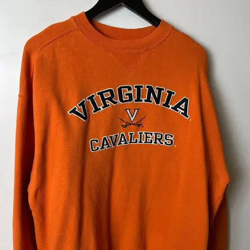 Vintage 90s Virginia Cavaliers Orange Crewneck Sweatshirt L Embroidered Unisex Size L