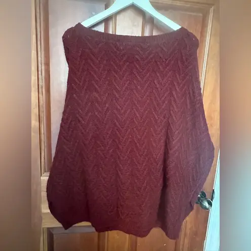 Pink Lily  extra large maroon Cable net oversized sweater thumbnail 5