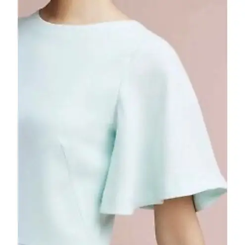 Shoshanna NWT Lovisa Mint Flutter Sleeve A-Line Dress, 8