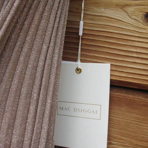 Mac Duggal 30725 Womens SHIMMER PLEATED V NECK GOWN Oscars