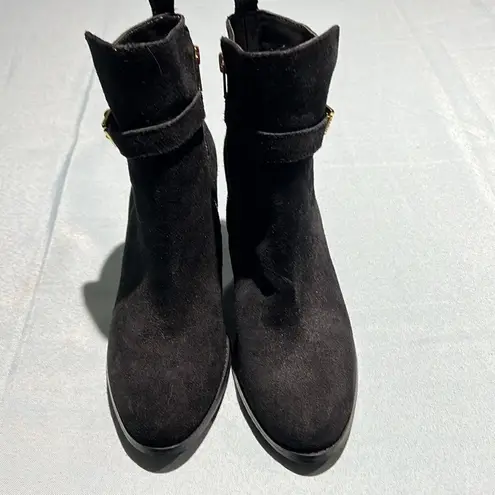 POLO RALPH LAUREN BLACK Suede ankle boots Size 8.5 B34