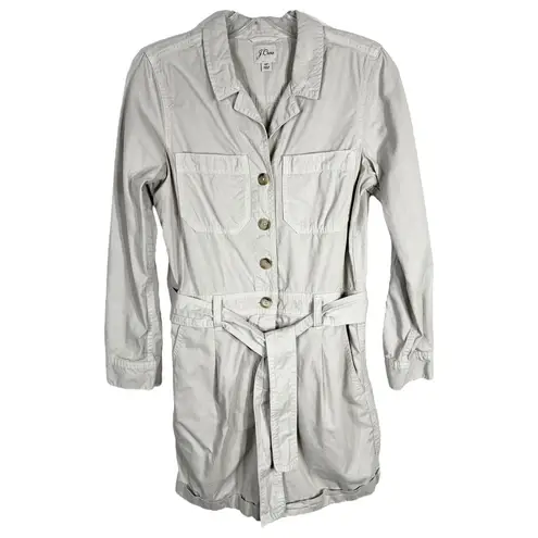 J Crew Size 6P Romper Foundry Chino Short Coveralls Tan Jumpsuit Belted 1232