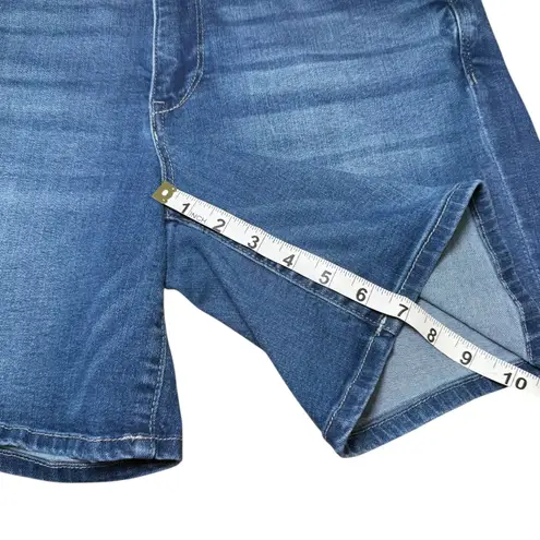 Democracy Denim Blue Jean Shorts Womens Size 12 Elastic Waist Comfort