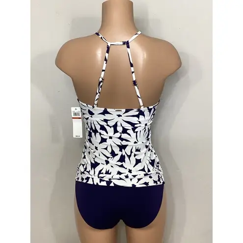 Anne cole New.  navy floral tankini set. Retails $139. XS-top/S-bottom