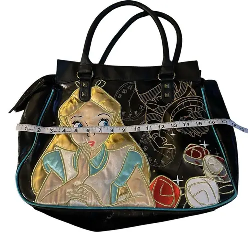 Lounge Fly Black and Gold Alice in Wonderland Tote Disney Classic Fairytale Rare!