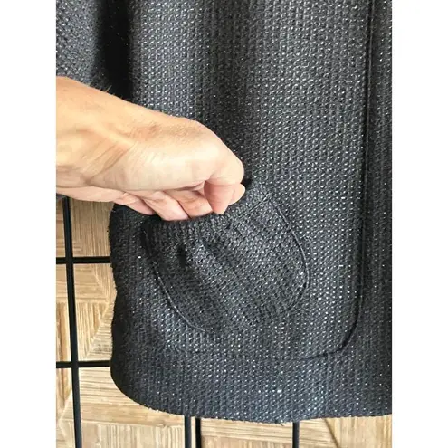 Vintage Mossimo Womens Jacket Sz M Black Crop Cape Short Sleeve Bohochic Size M