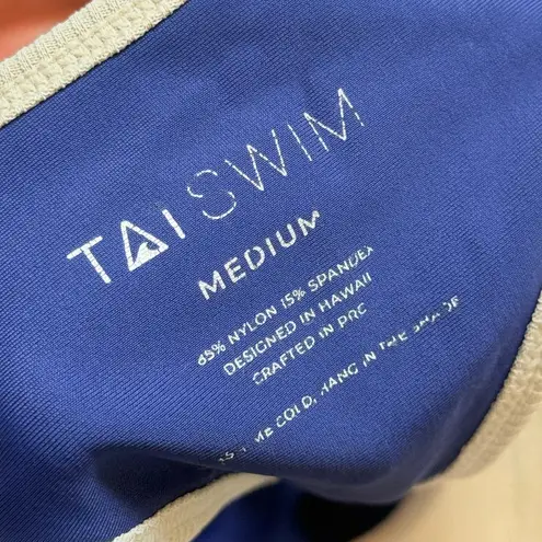 Tai Swim Quinn 2pcs Bikinis Set Hawaii Bali Floral Beach Pool Swimming Medium Blue