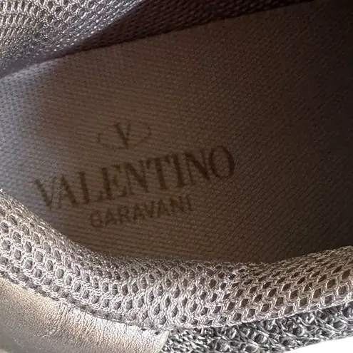 Valentino Garavani Rockrunner sneakers in camouflage suede and mesh grey 38.5