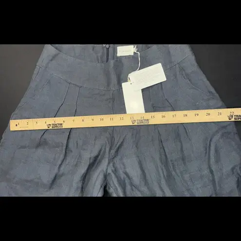 Flannel Brand Lightweight Organic Quiet Luxury Lined Wide Leg Slate Gray Pants 2