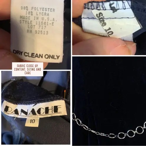 Panache BLUE VELOUR MOCK NECK JUMPSUIT W/ATTACHED METAL BELT (10)