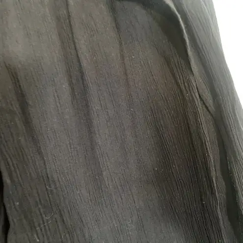 Kona Sol Black Wide Leg Double Slit Beach Coverup Pants Women Sz M