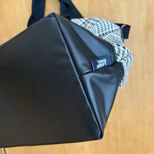 Lands End Plaid Coated Canvas Large Weekender Bag NEW