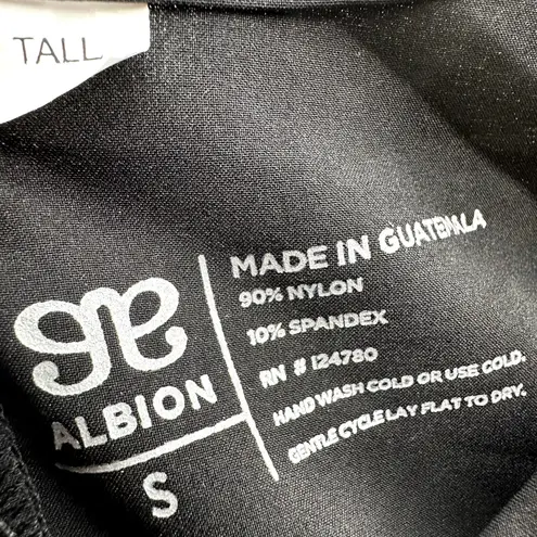 ALBION FIT Albion Going Places Blouson Dress Tie Waist Cap Sleeve Zip Pockets Black S Tall