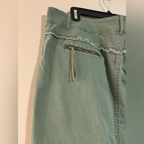 EUC Torrid x Kikgirl Vintage Y2K Green & Brown Denim Skirt size 19
