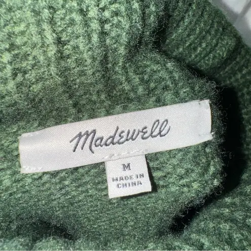 Madewell  Green Chunky Knit Turtleneck Pullover Sweater size medium