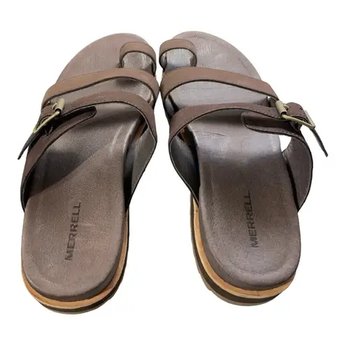 Merrell Women Slide Sandals Juno Buckle Slide Size US 9 Espresso
Brown NWOT