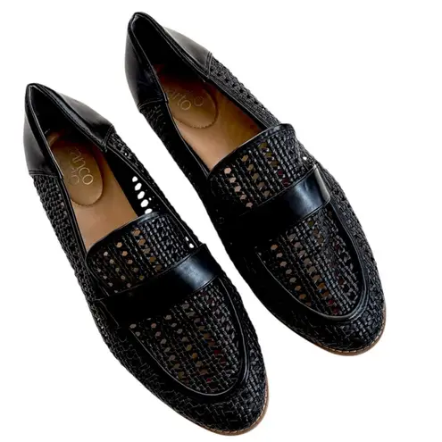 Franco Sarto EUC  Halton2 Woven Loafers
Black Size 10