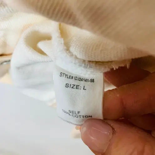 Dress Up  Blush Pink Peach White Star Pattern Jean Jacket Sz Large