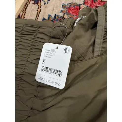 Free People Movement FP Movement by Free People Olive Green Smocked Waist Shorts NWT Small