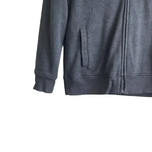 Sonoma  Jacket Women 14/16 Gray Fleece Hooded Full Front‎ Zip Minimalistic Coat