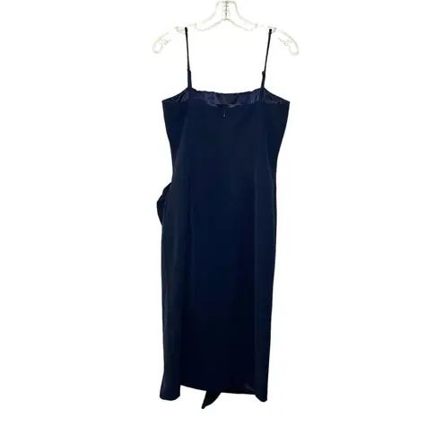 Bardot Carmelle Navy Blue Ruffled Square Neck Cocktail Dress