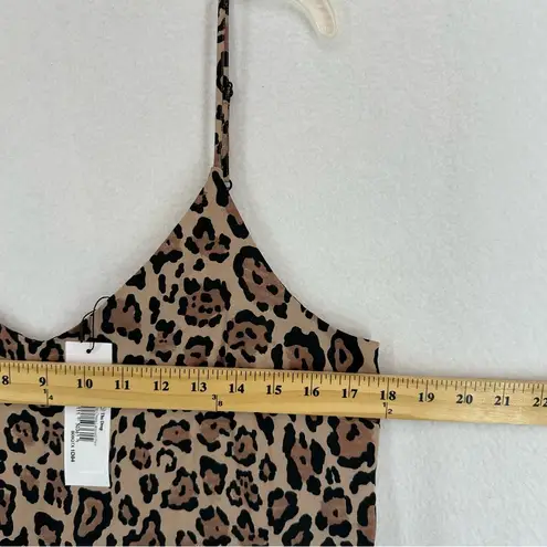 NWT Lucy Swhims The Drop Cheetah Print Slip Dress Pajama Shirt Button Up Medium Brown - Image 10