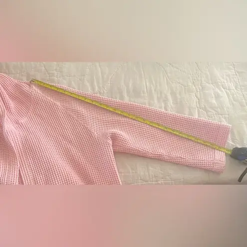 Relaxqua Vintage Pink Belted Waffle Hooded Robe Women's Made in Italy Size M Size M